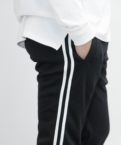 SKKONE(スコーネ)の「T/Cポンチ サイドライン スウェットジョガーパンツ(スウェットパンツ・メンズ・杢グレー/その他1/ブラック・M/L/S/LL)」の14枚目の写真