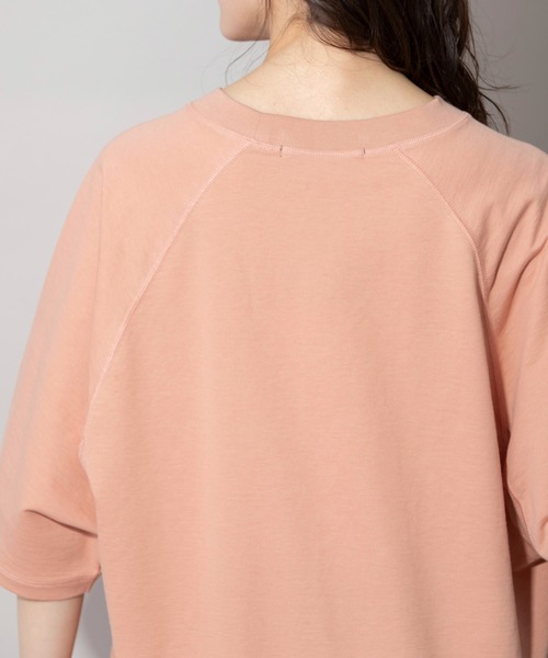 Munich（ミューニック）の「コットンライトインレーワイドTシャツ（Tシャツ/カットソー・レディース・ホワイト/ブラック/カーキ/ピンク/イエロー・FREE）」の16枚目の写真