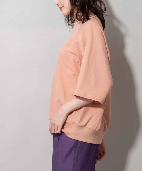 Munich（ミューニック）の「コットンライトインレーワイドTシャツ（Tシャツ/カットソー・レディース・ホワイト/ブラック/カーキ/ピンク/イエロー・FREE）」の12枚目の写真