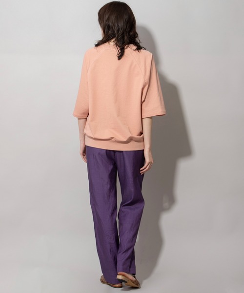 Munich（ミューニック）の「コットンライトインレーワイドTシャツ（Tシャツ/カットソー・レディース・ホワイト/ブラック/カーキ/ピンク/イエロー・FREE）」の9枚目の写真