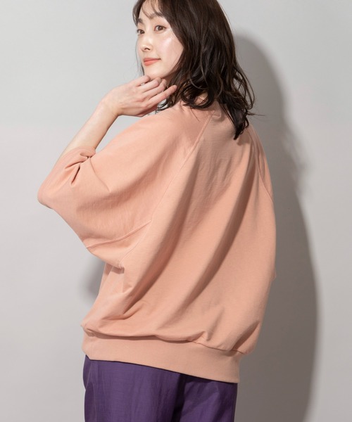 Munich（ミューニック）の「コットンライトインレーワイドTシャツ（Tシャツ/カットソー・レディース・ホワイト/ブラック/カーキ/ピンク/イエロー・FREE）」の14枚目の写真