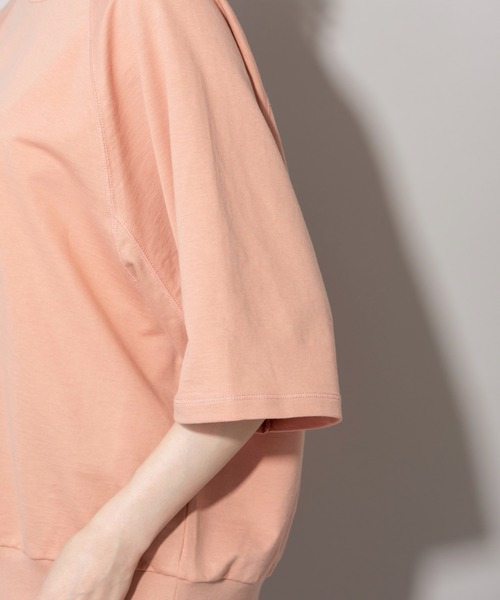 Munich（ミューニック）の「コットンライトインレーワイドTシャツ（Tシャツ/カットソー・レディース・ホワイト/ブラック/カーキ/ピンク/イエロー・FREE）」の17枚目の写真