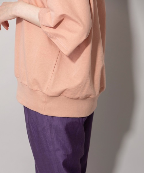 Munich（ミューニック）の「コットンライトインレーワイドTシャツ（Tシャツ/カットソー・レディース・ホワイト/ブラック/カーキ/ピンク/イエロー・FREE）」の18枚目の写真