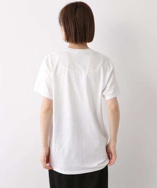 tシャツ ポップカラーロゴプリント半袖Tシャツ レディース アートプリントtシャツ Tシャツ レディース トップス 半袖・(100