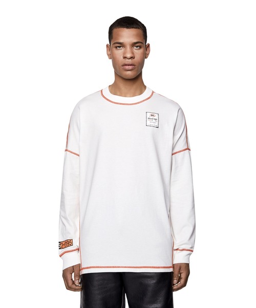 DIESEL（ディーゼル）の「メンズ Tシャツ ロンT オーバーサイズ（Tシャツ/カットソー・メンズ・ホワイト/ブラック・SMALL/XX-LARGE/LARGE/MEDIUM/X-LARGE/XXX-LARGE/X-SMALL）」の10枚目の写真