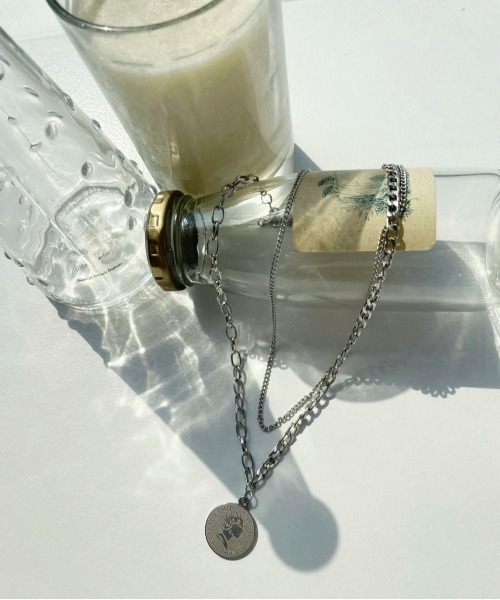 PairPair(ペアペア)の「コイン2連ネックレス(ユニセックス)(ネックレス・レディース・シルバー・FREE)」の3枚目の写真