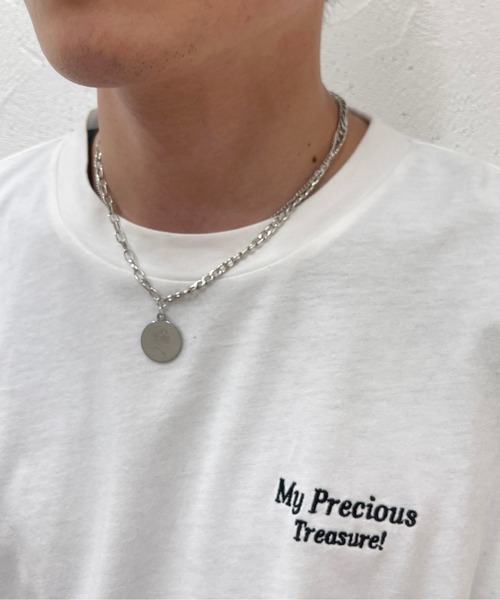 PairPair(ペアペア)の「コイン2連ネックレス(ユニセックス)(ネックレス・レディース・シルバー・FREE)」の2枚目の写真