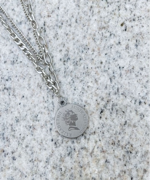 PairPair(ペアペア)の「コイン2連ネックレス(ユニセックス)(ネックレス・レディース・シルバー・FREE)」の7枚目の写真