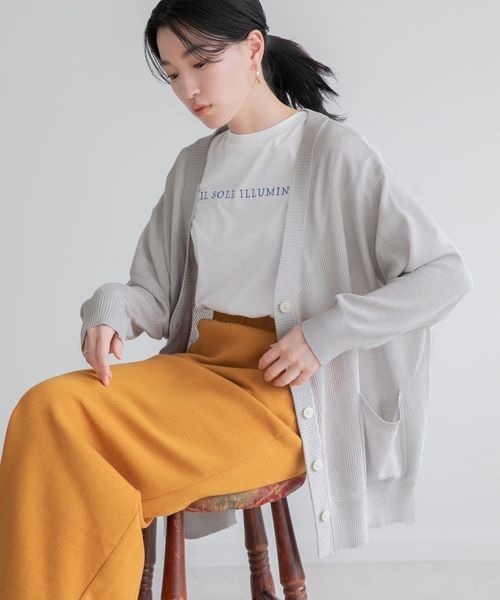 LOWRYS FARM（ローリーズファーム）の「シシュウロゴTシャツ 275246（Tシャツ/カットソー・レディース・ホワイト/ホワイト系その他/ブラック/ブルー・FREE）」の9枚目の写真