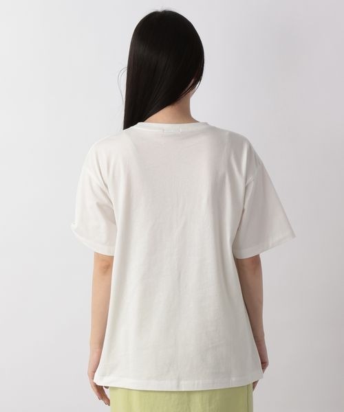 LOWRYS FARM（ローリーズファーム）の「シシュウロゴTシャツ 275246（Tシャツ/カットソー・レディース・ホワイト/ホワイト系その他/ブラック/ブルー・FREE）」の15枚目の写真