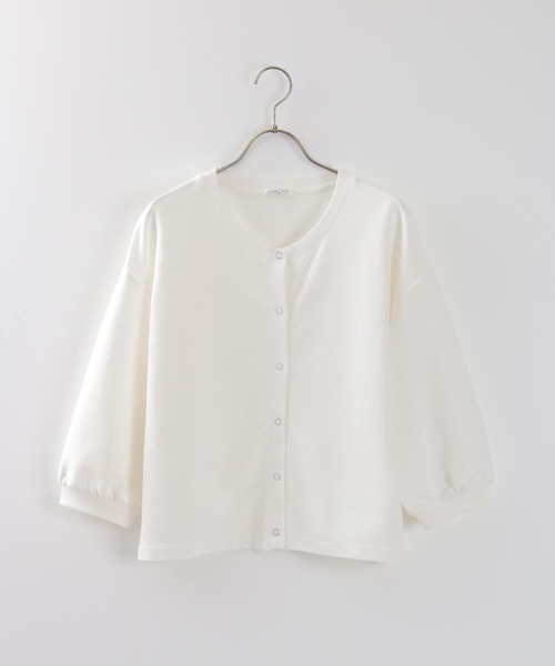 Honeys（ハニーズ）の「スナップ釦カーデ（カーディガン/ボレロ・レディース・ホワイト/ブラック/グリーン/杢グレー/オレンジ系その他・S/M/L）」の11枚目の写真