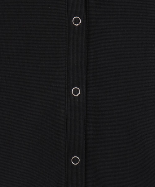 Honeys（ハニーズ）の「スナップ釦カーデ（カーディガン/ボレロ・レディース・ホワイト/ブラック/グリーン/杢グレー/オレンジ系その他・S/M/L）」の16枚目の写真