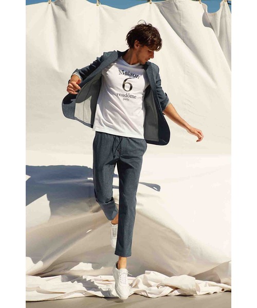 HIGH STREET（ハイストリート）の「HIGH STREET∴パンチングコンビレザースニーカー（スニーカー・メンズ・ベージュ・S/M/L）」の7枚目の写真