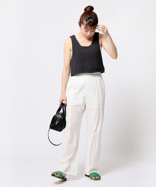 JOINT WORKS(ジョイントワークス)の「J-コットンエンブロイダリーパンツ(その他パンツ・レディース・ブラック/ホワイト・FREE)」の19枚目の写真