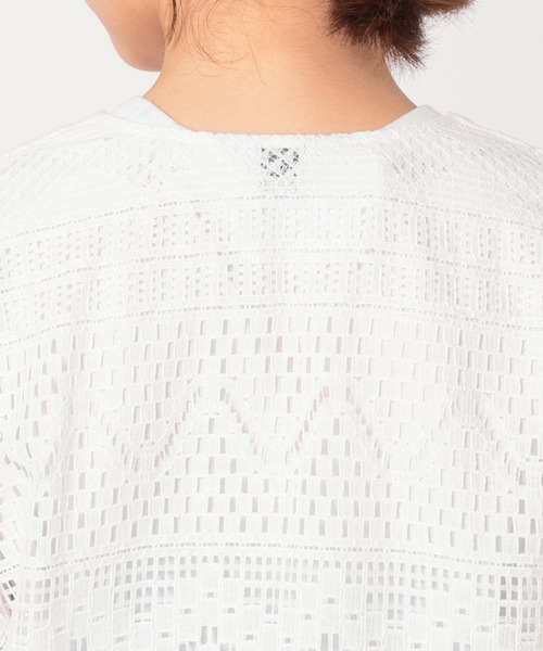 SLOBE IENA（スローブイエナ）の「レースノーカラー（ノーカラージャケット・レディース・ホワイト/グリーン・FREE）」の20枚目の写真