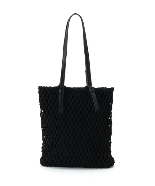 DRESKIP(ドレスキップ)の「◆マクラメト-ト(トートバッグ・レディース・アイボリー/ブラック/ブラウン系・00)」の1枚目の写真