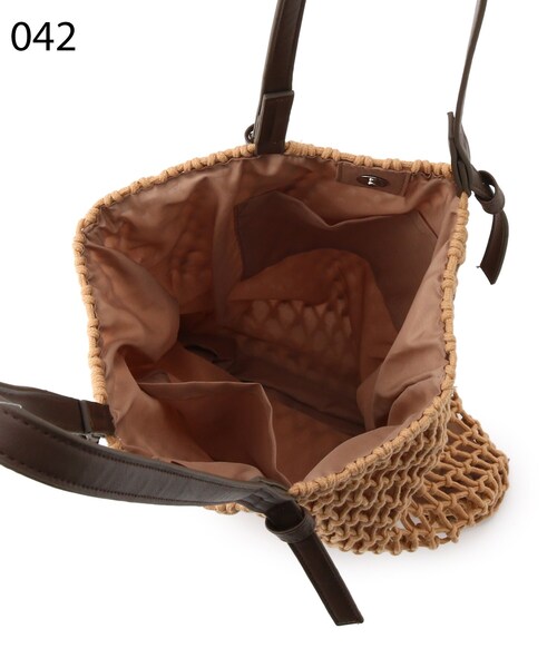 DRESKIP(ドレスキップ)の「◆マクラメト-ト(トートバッグ・レディース・アイボリー/ブラック/ブラウン系・00)」の9枚目の写真