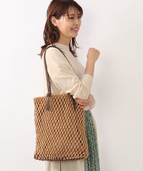 DRESKIP(ドレスキップ)の「◆マクラメト-ト(トートバッグ・レディース・アイボリー/ブラック/ブラウン系・00)」の13枚目の写真