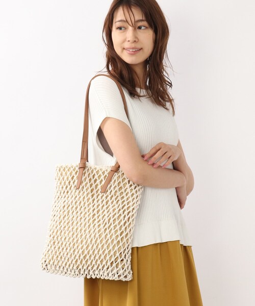 DRESKIP(ドレスキップ)の「◆マクラメト-ト(トートバッグ・レディース・アイボリー/ブラック/ブラウン系・00)」の15枚目の写真
