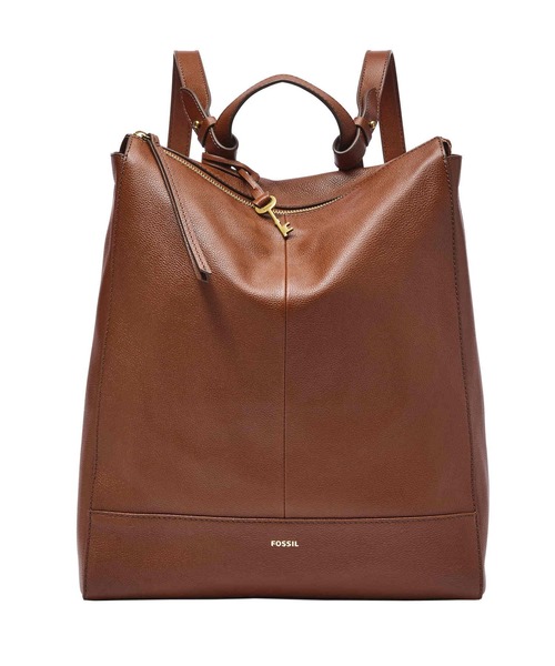 セール】フォッシル リュックサック レディース レザー ブラウン A4