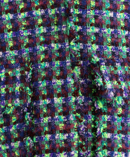 TOMORROWLAND （トゥモローランド）の「カラーミックスツイード ノーカラージャケット（ノーカラージャケット・レディース・パープル系その他4・36）」の8枚目の写真