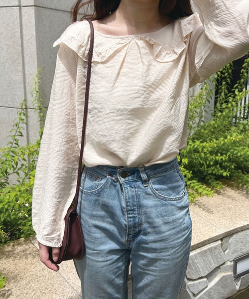 Twinkle;pm(トゥインクルピーエム)の「衿フリルブラウス(シャツ/ブラウス・レディース・ホワイト/ベージュ/レッド/ミント・FREE)」の20枚目の写真