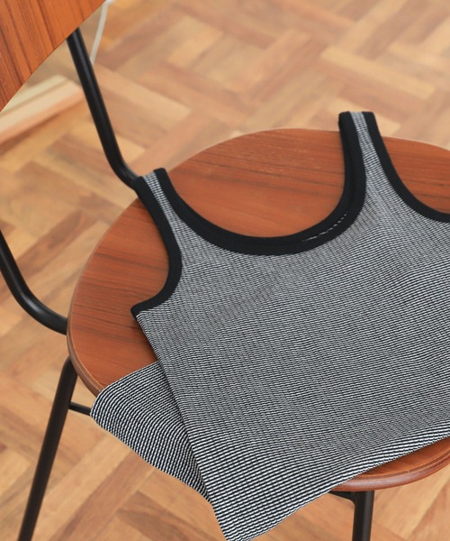 SENSE OF PLACE by URBAN RESEARCH（センスオブプレイスバイアーバンリサーチ）の「リンガーボーダータンクトップ（タンクトップ・レディース・ホワイト系その他/ピンク系その他/ブルー系その他/グリーン系その他・ONE）」の2枚目の写真