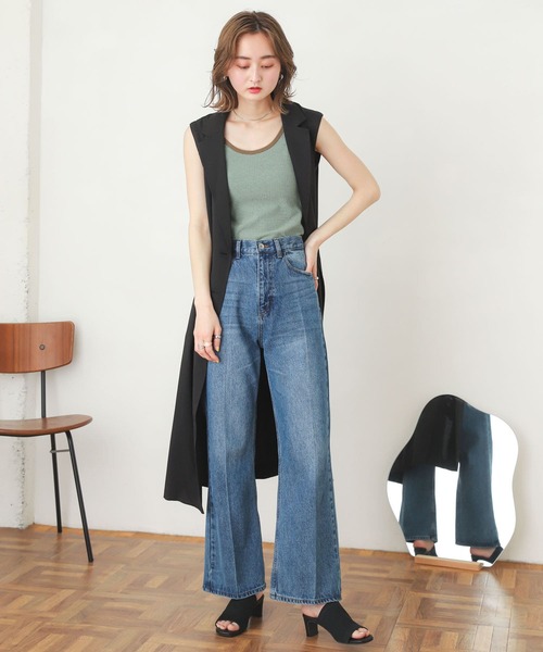 SENSE OF PLACE by URBAN RESEARCH（センスオブプレイスバイアーバンリサーチ）の「リンガーボーダータンクトップ（タンクトップ・レディース・ホワイト系その他/ピンク系その他/ブルー系その他/グリーン系その他・ONE）」の7枚目の写真