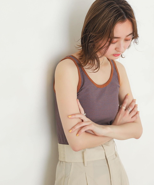 SENSE OF PLACE by URBAN RESEARCH（センスオブプレイスバイアーバンリサーチ）の「リンガーボーダータンクトップ（タンクトップ・レディース・ホワイト系その他/ピンク系その他/ブルー系その他/グリーン系その他・ONE）」の11枚目の写真