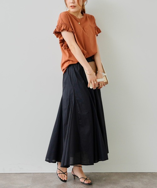 Chez toi（シェトワ）の「はぎカラーボイルスカート（スカート・レディース・ピンク/グリーン/ブラック・FREE）」の5枚目の写真