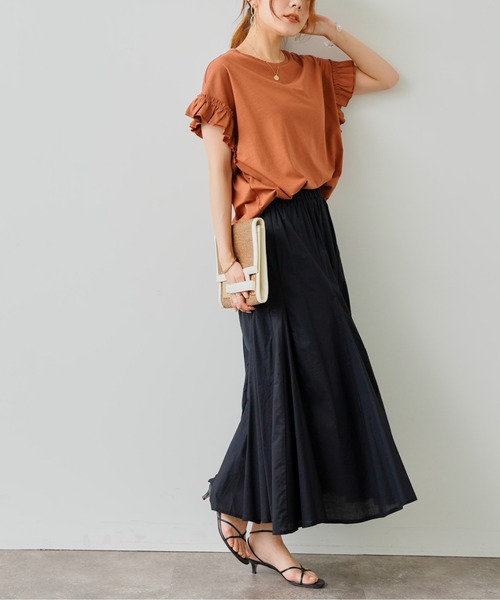 Chez toi（シェトワ）の「はぎカラーボイルスカート（スカート・レディース・ピンク/グリーン/ブラック・FREE）」の6枚目の写真