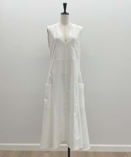 Luftrobe（ルフトローブ）の「《Luftrobe》バイカラーVネックワンピース（ワンピース・レディース・オフホワイト・9号）」の5枚目の写真