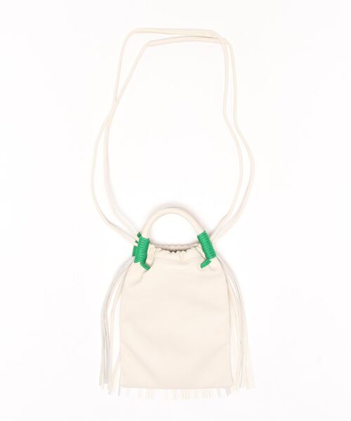 LE VERNIS(ル・ベルニ)の「フリンジショルダー(ショルダーバッグ・レディース・カーキ/アイボリー・ONE SIZE)」の3枚目の写真
