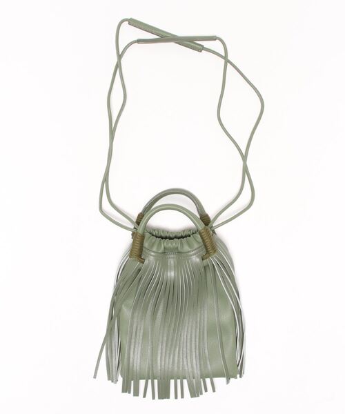 LE VERNIS(ル・ベルニ)の「フリンジショルダー(ショルダーバッグ・レディース・カーキ/アイボリー・ONE SIZE)」の10枚目の写真