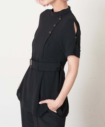 A de a.v.v | ベルト付きぺプラムブラウス(シャツ/ブラウス)
