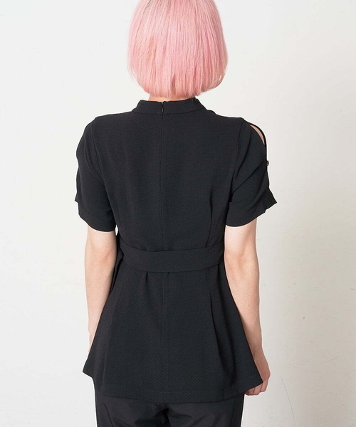 A de a.v.v(アードアー・ヴェ・ヴェ)の「ベルト付きぺプラムブラウス(シャツ/ブラウス・レディース・ブラック/ブルー・36/38)」の13枚目の写真