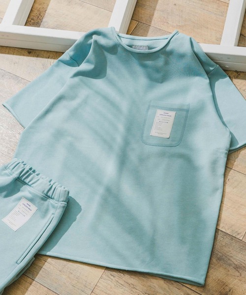 URBAN RESEARCH DOORS(アーバンリサーチドアーズ)の「ミニ裏毛アスレチックTシャツ(Tシャツ/カットソー・メンズ・ライトブルー/ネイビー/グレー/オフホワイト/イエロー・MEDIUM/LARGE/X-LARGE)」の1枚目の写真