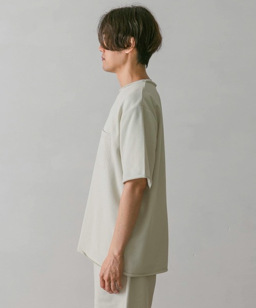 URBAN RESEARCH DOORS(アーバンリサーチドアーズ)の「ミニ裏毛アスレチックTシャツ(Tシャツ/カットソー・メンズ・ライトブルー/ネイビー/グレー/オフホワイト/イエロー・MEDIUM/LARGE/X-LARGE)」の7枚目の写真