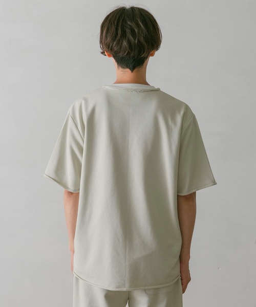 URBAN RESEARCH DOORS(アーバンリサーチドアーズ)の「ミニ裏毛アスレチックTシャツ(Tシャツ/カットソー・メンズ・ライトブルー/ネイビー/グレー/オフホワイト/イエロー・MEDIUM/LARGE/X-LARGE)」の8枚目の写真