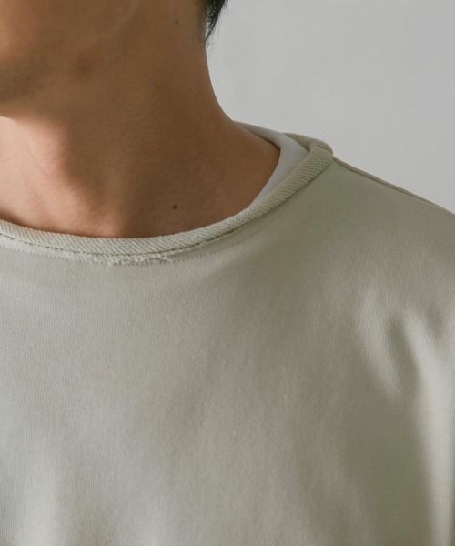 URBAN RESEARCH DOORS(アーバンリサーチドアーズ)の「ミニ裏毛アスレチックTシャツ(Tシャツ/カットソー・メンズ・ライトブルー/ネイビー/グレー/オフホワイト/イエロー・MEDIUM/LARGE/X-LARGE)」の9枚目の写真