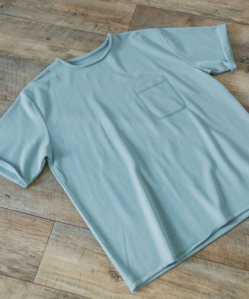 URBAN RESEARCH DOORS(アーバンリサーチドアーズ)の「ミニ裏毛アスレチックTシャツ(Tシャツ/カットソー・メンズ・ライトブルー/ネイビー/グレー/オフホワイト/イエロー・MEDIUM/LARGE/X-LARGE)」の6枚目の写真