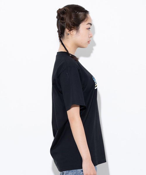 X-girl(エックスガール)の「FOUR LOGOS S/S TEE(Tシャツ/カットソー・レディース・ホワイト/ブラック・S/M/L/XL)」の9枚目の写真