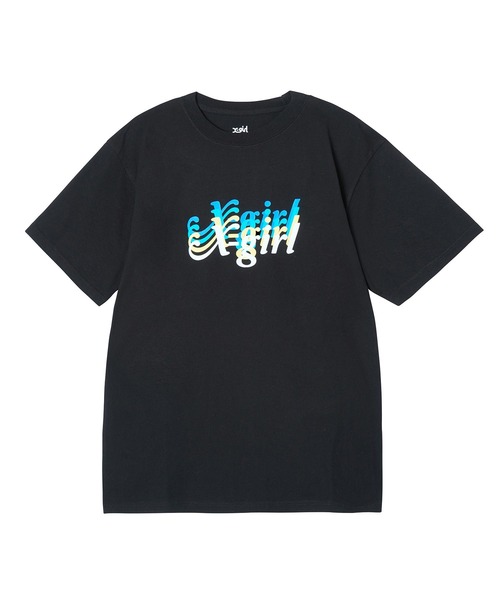 X-girl(エックスガール)の「FOUR LOGOS S/S TEE(Tシャツ/カットソー・レディース・ホワイト/ブラック・S/M/L/XL)」の11枚目の写真