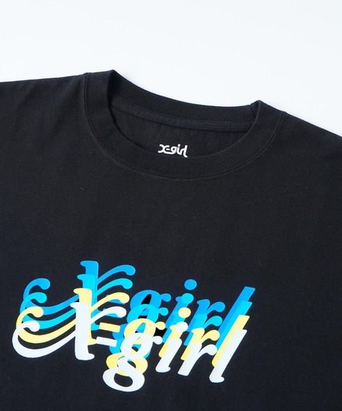 X-girl(エックスガール)の「FOUR LOGOS S/S TEE(Tシャツ/カットソー・レディース・ホワイト/ブラック・S/M/L/XL)」の10枚目の写真