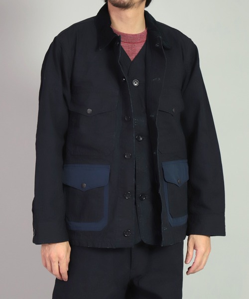 OMNIGOD（オムニゴッド）の「[OMNIGOD mens / オムニゴッド] インディゴダック ハンティングショートジャケット（その他アウター・メンズ・インディゴブルー・3/4/2）」の2枚目の写真
