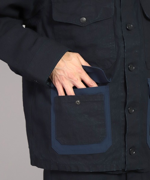OMNIGOD（オムニゴッド）の「[OMNIGOD mens / オムニゴッド] インディゴダック ハンティングショートジャケット（その他アウター・メンズ・インディゴブルー・3/4/2）」の9枚目の写真