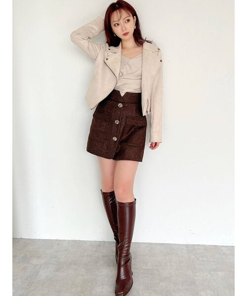 RESEXXY（リゼクシー）の「ギャザーデザインキャミソール（キャミソール・レディース・ブラック/ベージュ/イエロー・FREE）」の21枚目の写真