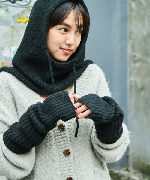 Auntie Rosa Holiday（アンティローザホリデー）の「ブークレリブアームウォーマー（アームカバー・レディース・ブラック/オレンジ/グリーン/ナチュラル・FREE）」の17枚目の写真