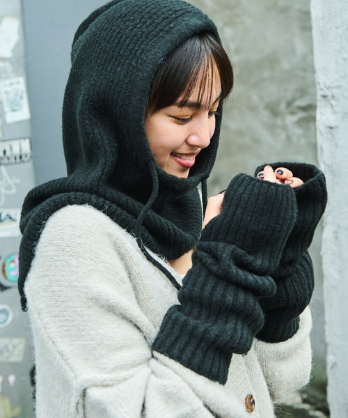 Auntie Rosa Holiday（アンティローザホリデー）の「ブークレリブアームウォーマー（アームカバー・レディース・ブラック/オレンジ/グリーン/ナチュラル・FREE）」の16枚目の写真