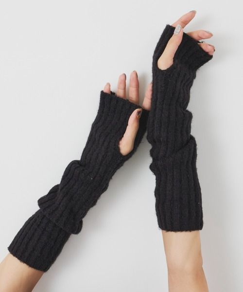 Auntie Rosa Holiday（アンティローザホリデー）の「ブークレリブアームウォーマー（アームカバー・レディース・ブラック/オレンジ/グリーン/ナチュラル・FREE）」の10枚目の写真